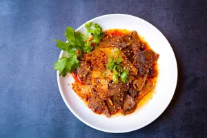 Sliced Beef& Tripe In Chili Sauce (Contains Peanuts) 夫妻肺片 (含花生）