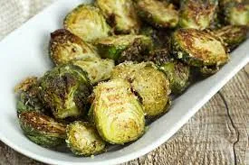 Roasted Garlic Parm Brussels