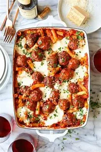 Baked Ziti With Meatball