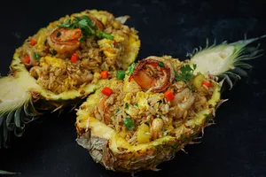 Pineapple Fried Rice Chicken Burrito