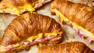Egg, Ham, & Cheese Croissant Breakfast