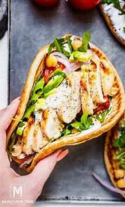 Grilled Breast Of Chicken On Pita