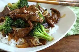 Veg. Steak with Chinese Broccoli