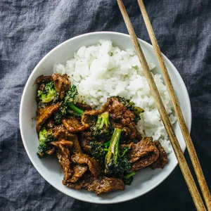 Beef with Broccoli over Rice