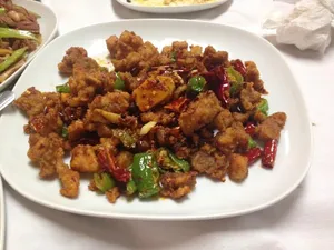 Parched Chicken With Three Pepper