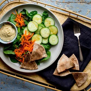 Mixed Green Salad with Pita