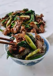 Stir Fried Beef Fillets w. Scallions