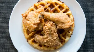 Fried Chicken & Cheddar Waffle