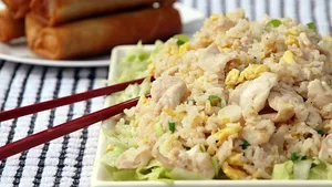 Rice Baked With Salted Fish And Diced Chicken