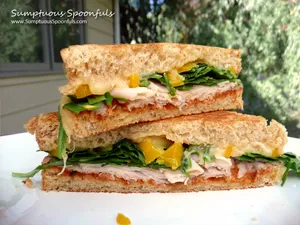 Smoked Turkey With Sun-Dried Tomatoes & Honey Mustard Hot Sandwich