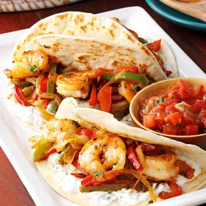 Grilled Green Chile Shrimp Fajita