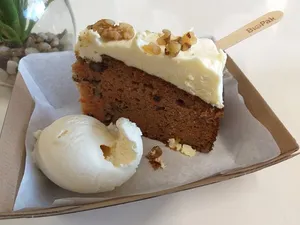 Homemade Carrot Cake and Ice-Cream