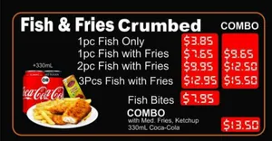 3pc Crumbed Fish with Fries