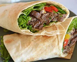 Arabic beef shawarma platter