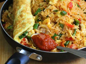  Schezwan Egg Fried Rice