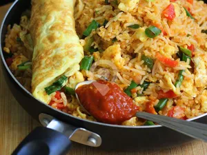 Schezwan Egg Fried Rice