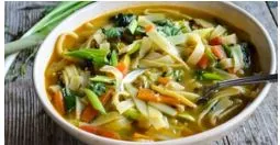 Hot & Spicy Vegetable Soup With Noodles