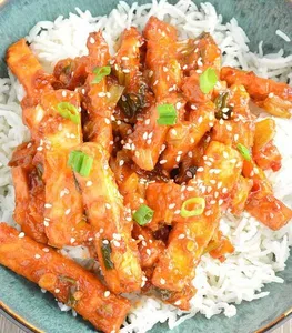 Sweet and Sour Paneer with Rice