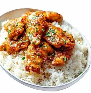Honey Garlic Chicken with Rice