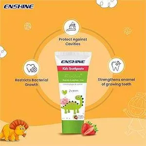 Enshine Kids Toothpaste 2+ year Kids Tooth Paste Strawberry Flavour  ( 60g)