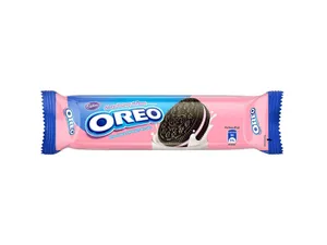 Oreo Strawberry Flavour Creme Sandwich Biscuits-113gm