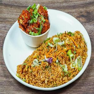 Veg Manchurian with Fried Rice