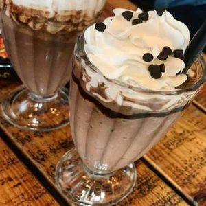 Chocolate Shake With Ice Cream scoop
