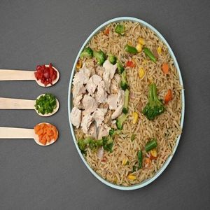 Brown Rice with Steamed Chicken Curry