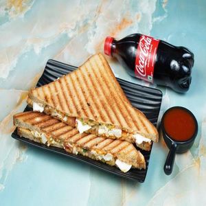 Grilled Panner Sandwich With Coke