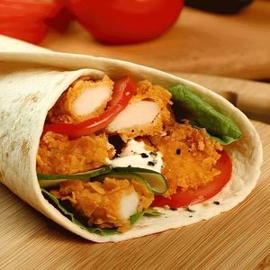Chicken Wrap with Masala Soda