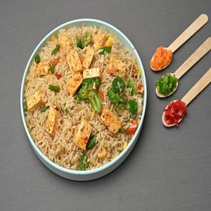 Brown Rice with Smoked Paneer