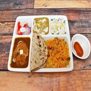 Special Thali with Sweet Dish