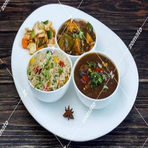 Veg Manchurian & Chilly Paneer Thali