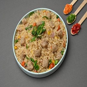Veggie Brown Rice with Soya Chunks