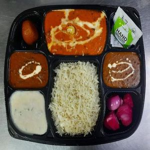 Butter Chicken and Dal Makhani Thali