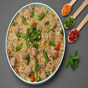 Beans Brown Rice with Soya Chunks