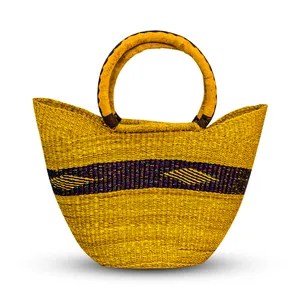 Straw hand bag