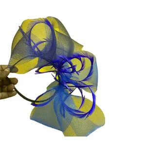 Fascinators - yellow blue