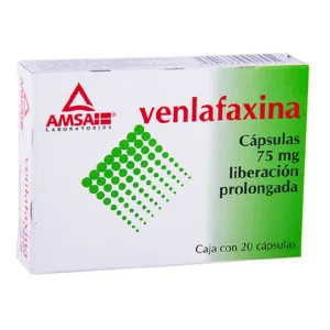 Amsa Venlafaxina 75 mg  20 Cápsulas