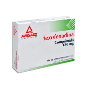 AMSA Fexofenadina 180MG Caja 10 Comprimidos
