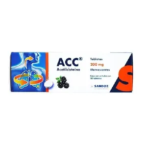 Acc (Acetilcisteína) 200mg  20 Tabletas Efervecentes