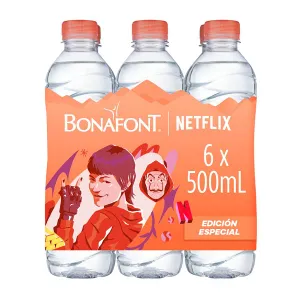 Agua Natural Bonafont 6 Pack 500ML
