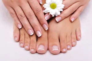 Gelish French Manicure & Pedicure
