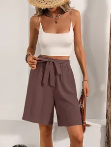 Drawstring Straight Leg Shorts