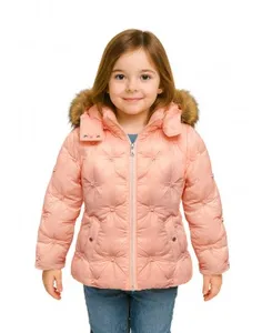 pink puffer jacket