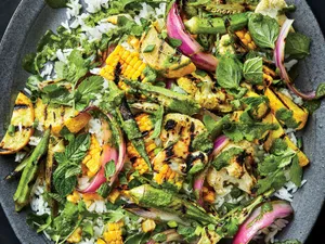 grilled vegetable with spices