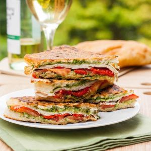 Avocado, Roasted Pepper & Pesto Panini