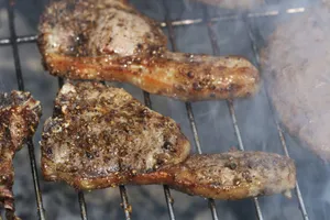 Grilled goat meat