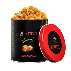 4700BC Netflix Gourmet Mix Popcorn Tin (Cheese & Caramel)