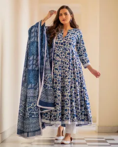 Ethnic Motifs Printed Pure Cotton Kurtis